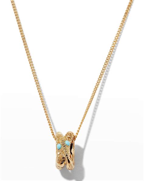 gucci vintage ouroboros|Gucci Ouroboros Turquoise Necklace .